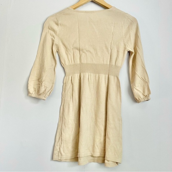 3/$20 ❤️ Marks & Spencer Tan Knit Lightweight Long Top UK 8/US 4 - Picture 2 of 8